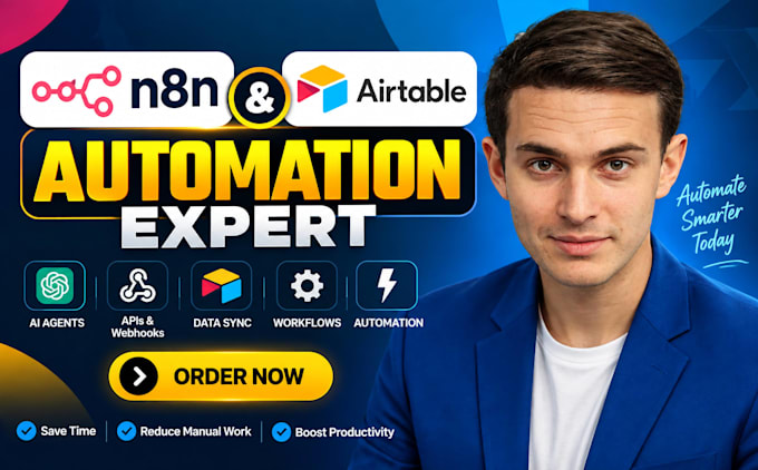 build n8n automation, automation bots, airtable workflows, n8n ai agent