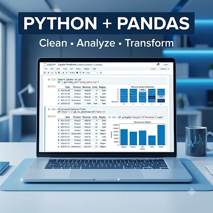 analyze your data using python pandas and matplotlib