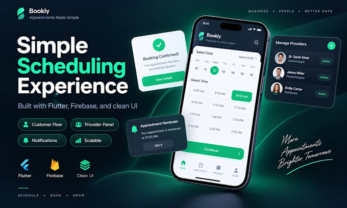 build flutter booking and appointment app for your business