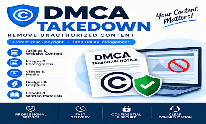 file dmca takedown notices for copyright infringement