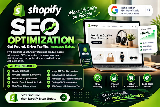 create ecommerce marketing website, seo optimization, and boost shopify sales