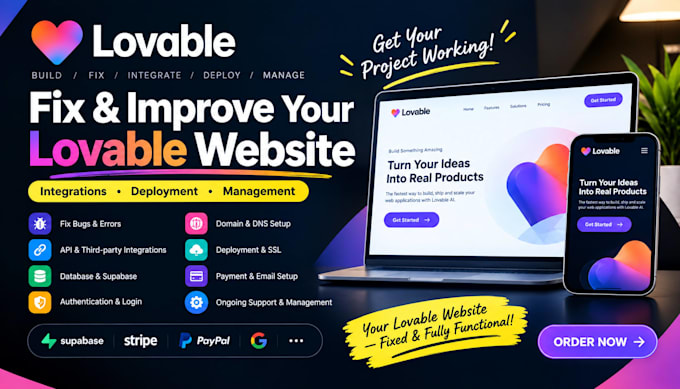 fix your lovable website, integrations and deployment issues