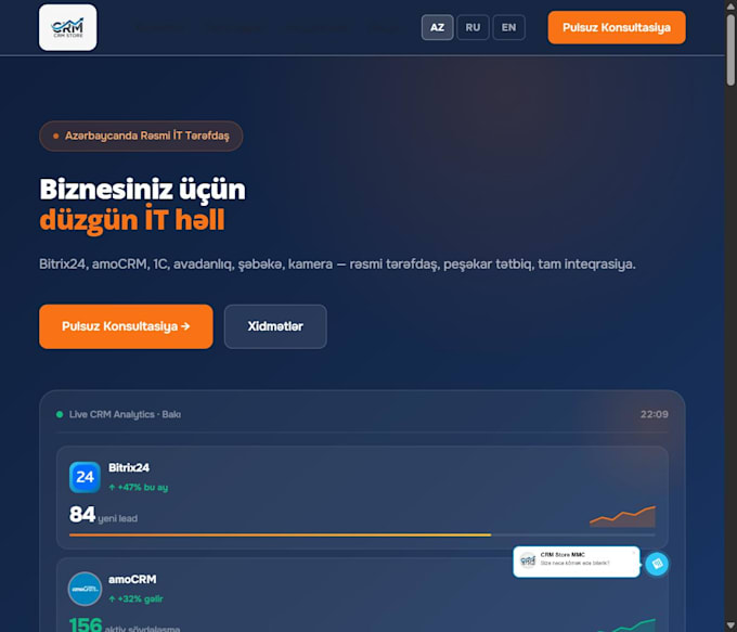 expertly set up and customize bitrix24 or amocrm for your business