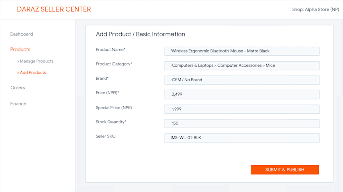 do product listing data entry for shopify amazon woocommerce