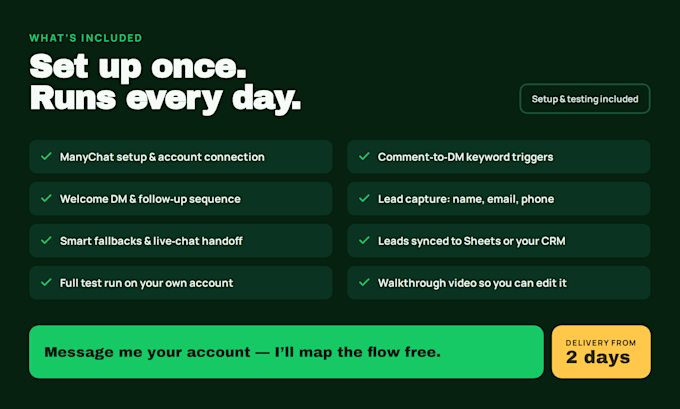 build manychat auto dm funnel for instagram and facebook