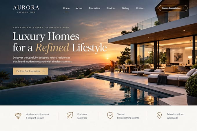 design a premium luxury wordpress business website