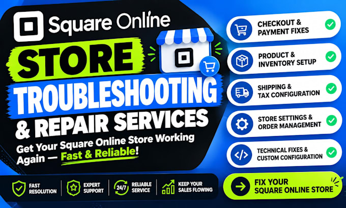 fix square online checkout payment cart issues product shipping tax setup issues