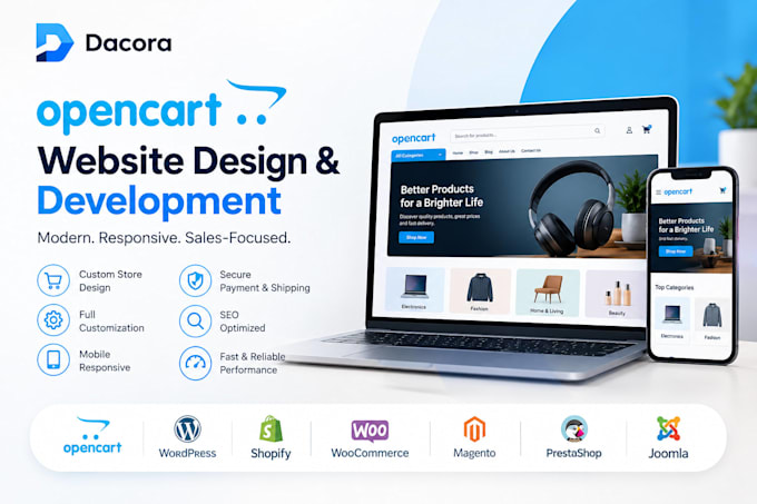 build advance opencart website design opencart ecommerce store opencart redesign