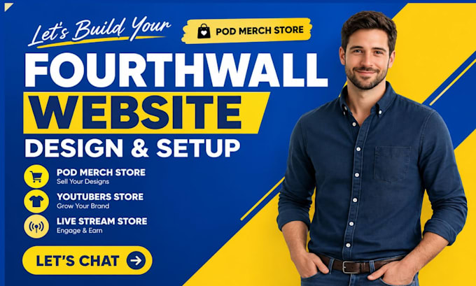 setup fourthwall store fourthwall website design merch print on demand pod store