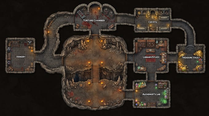 create custom game map for rpg dnd adventure campaigns