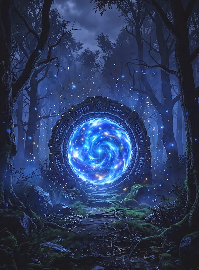 design a magical fantasy book cover