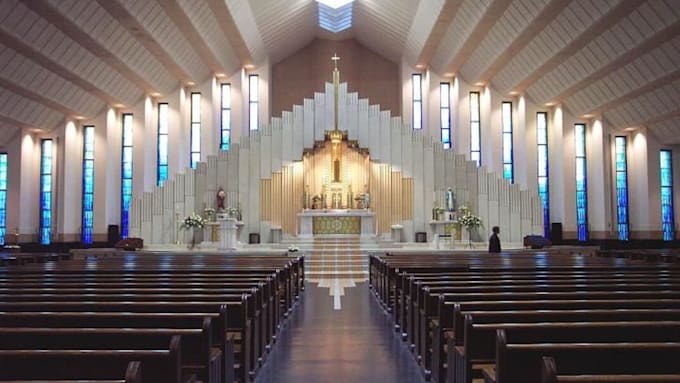 3d church design and 3d rendering for modern church interior projects