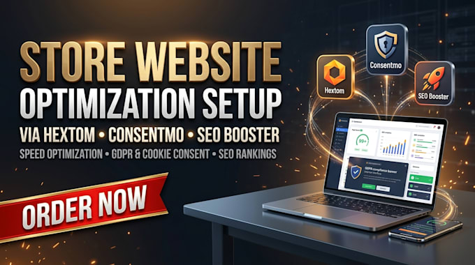 setup store website optimization applications via hextom consentmo SEO booster