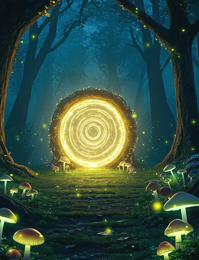 design a magical fantasy book cover