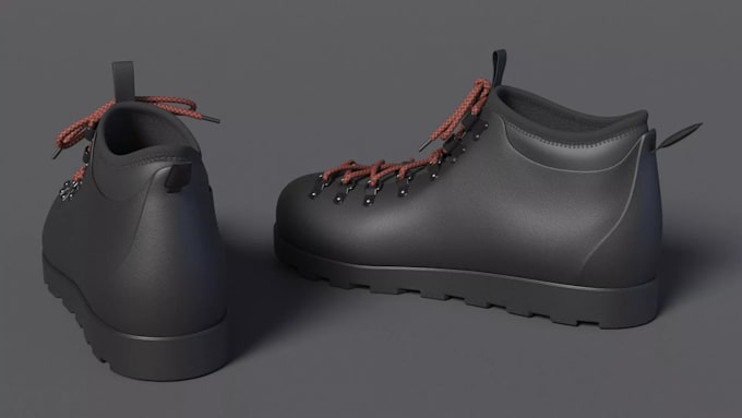 do 3d shoe modeling and photorealistic rendering