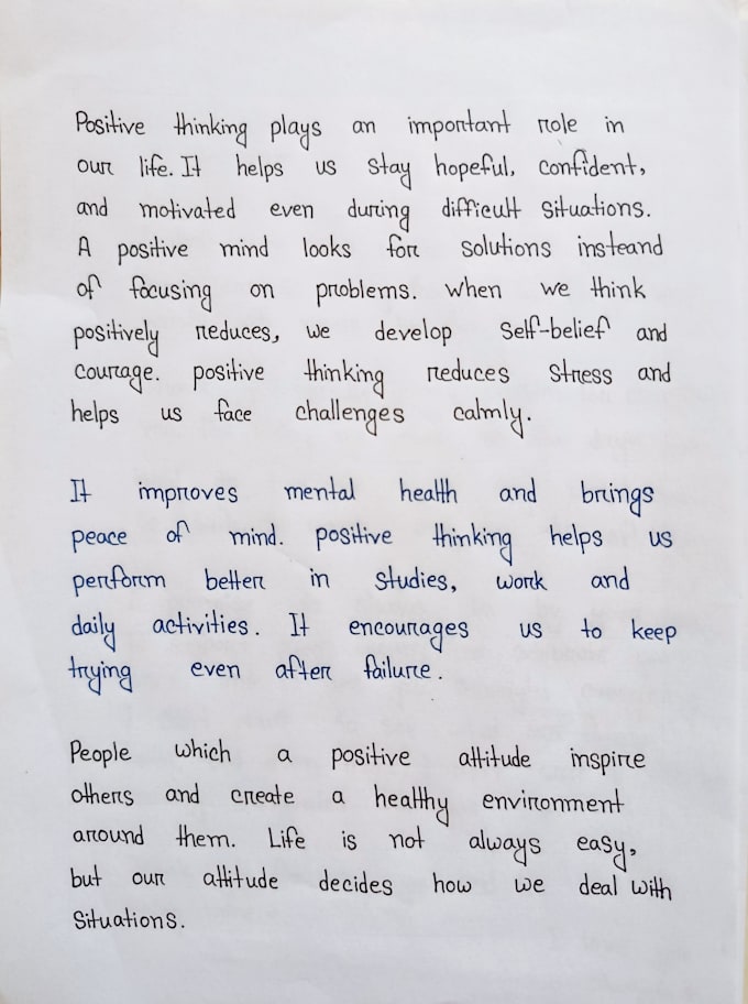 write anything in clear and neat print handwriting