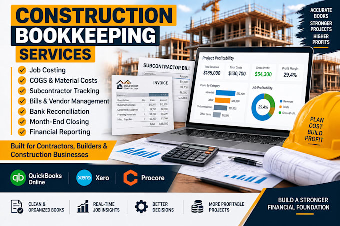 do construction bookkeeping, job costing and project accounting