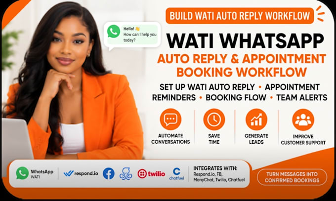 setup wati whatsapp auto reply appointment reminders booking flow team alerts