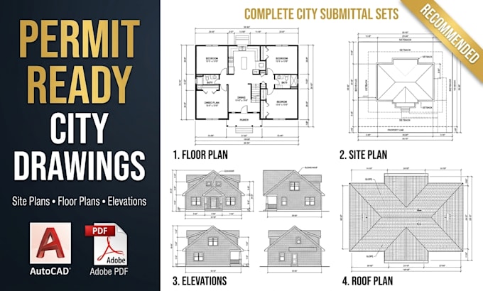 draft permit ready architectural floor and site plans