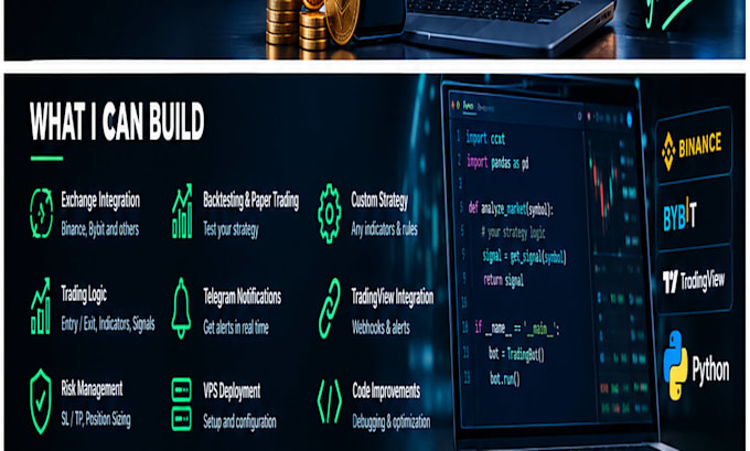 develop a custom crypto trading bot with python