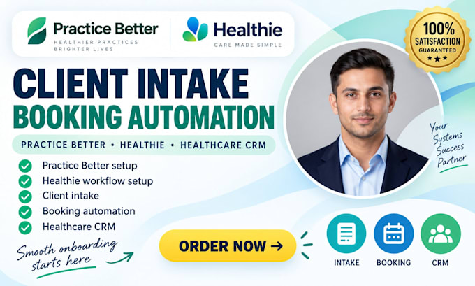 setup practice better healthie client intake booking automation