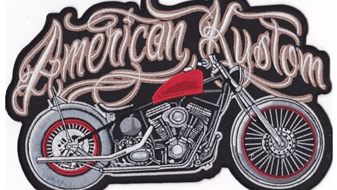 mc kuttes logo design, biker patch back design