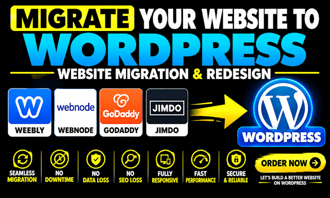 migrate weebly webnode godaddy jimdo to wordpress website migration redesign