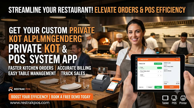 develop a custom restaurant kot pos billing system app