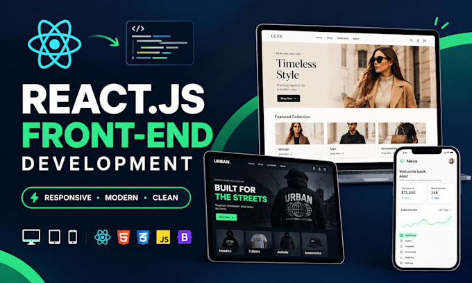 build a responsive react frontend website