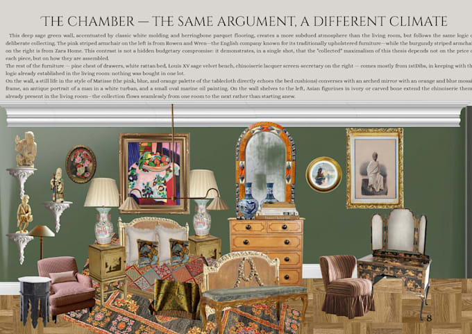 create a maximalist interior design moodboard for your room