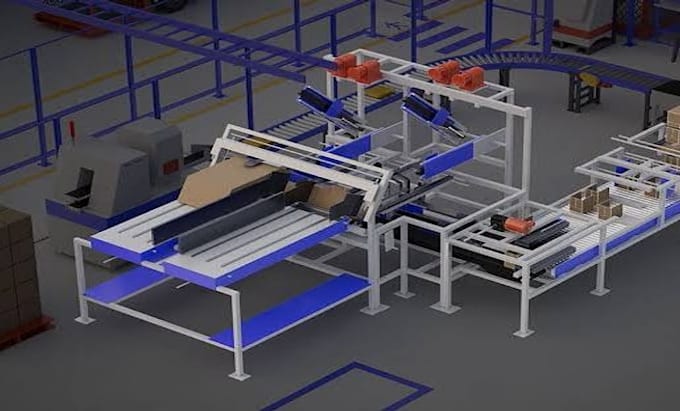 create 3d industrial animation for machines, robotics and automation
