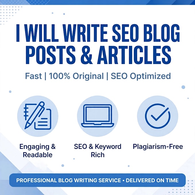 write SEO optimized blog post