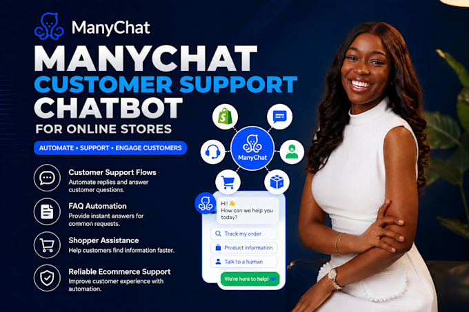create manychat customer support chatbot for online stores