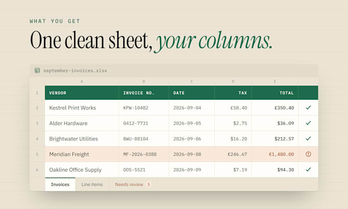 do invoice data extraction into excel with ai ocr