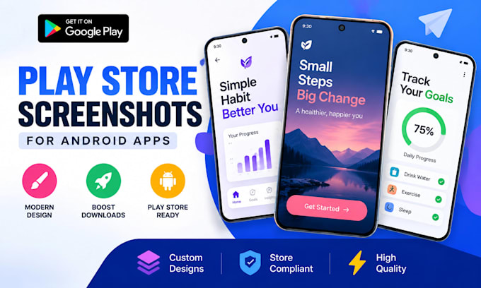 design google play store screenshots for android apps