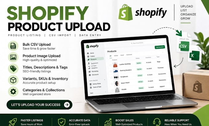 do shopify product upload import vendor supplier CSV file seo optimization
