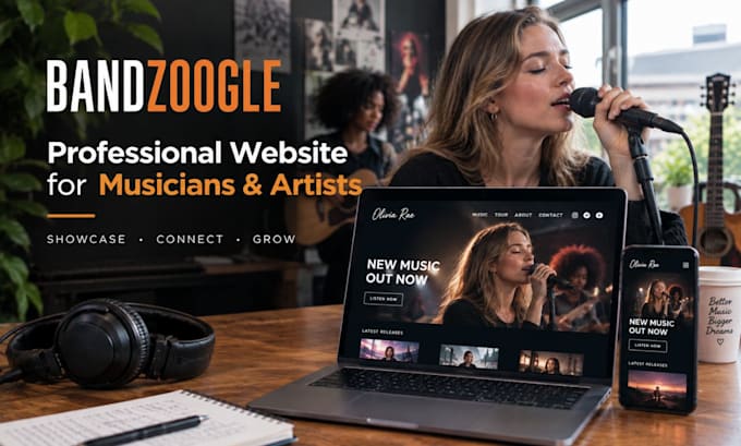 build a bandzoogle website for musicians
