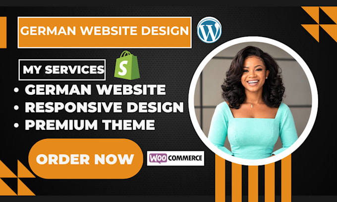 design redesign german shopify store website, webshop, german wordpress website