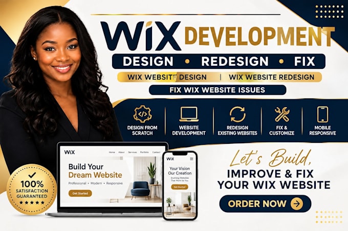 wix development fix wix website redesign wix website design
