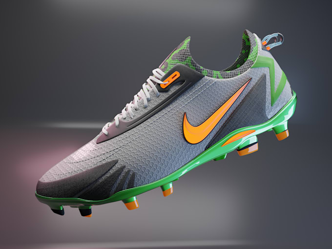 create 3d football cleats, 3d boots and cad models for manufacturing