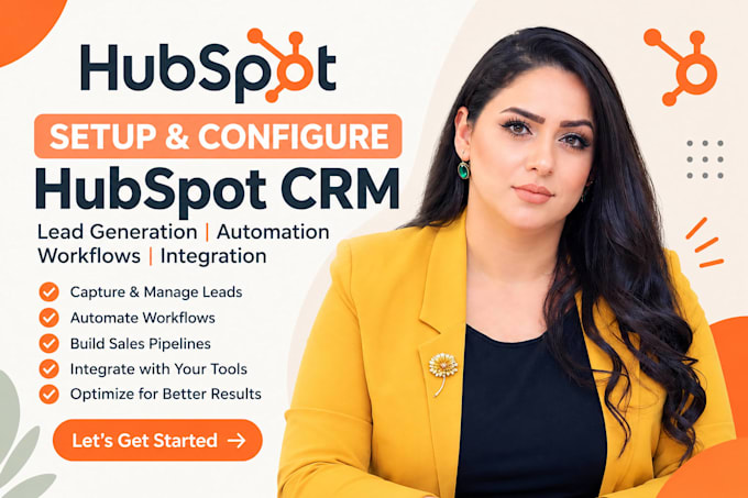 setup hubspot CRM lead generation automation workflows and integration