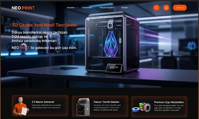 design wix 3d printing website manufacturing prototyping service website