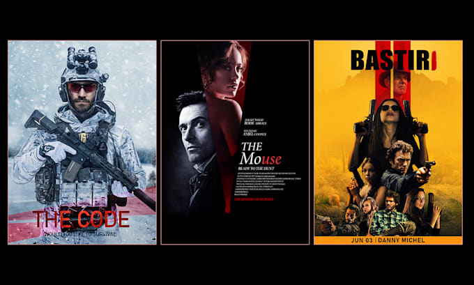 design a professional hollywood movie poster