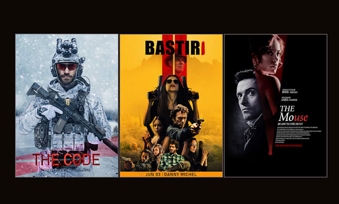 design a professional hollywood movie poster