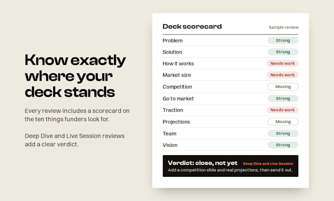 refine your pitch deck with investor insights