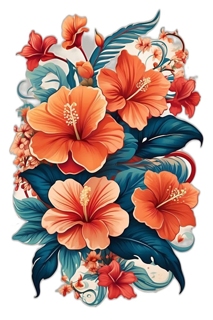 create a floral illustration