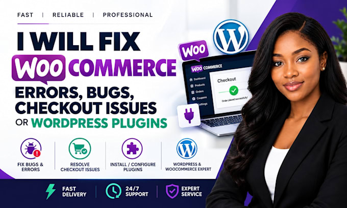 fix woocommerce errors bugs checkout issues or wordpress plugins