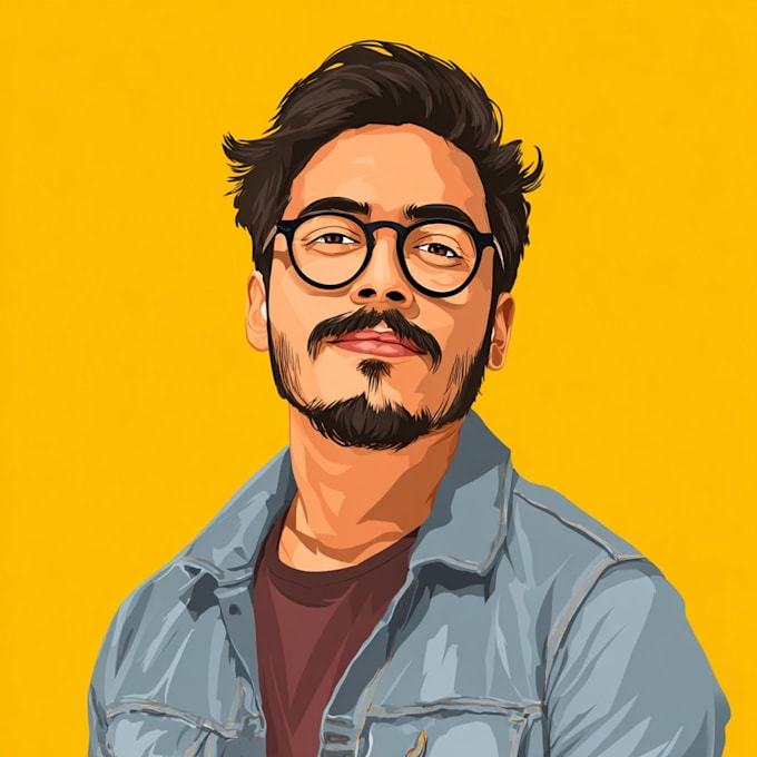 draw amazing and funny vector cartoon potrait