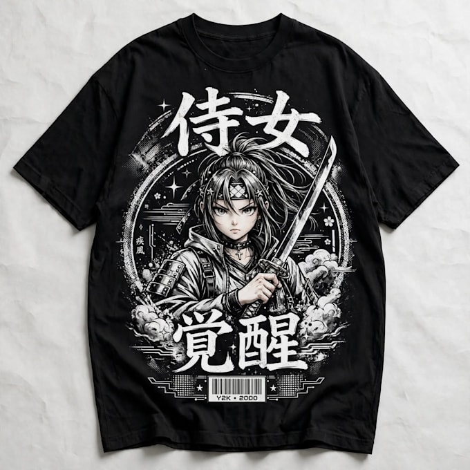 design trendy anime streetwear y2k graphic tshirt