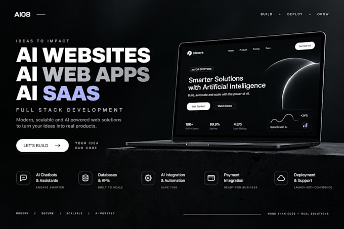 build your ai website, ai web app or ai saas